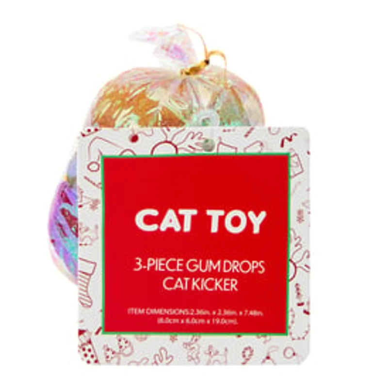 Gum Drops Cat Kicker Toy 3-Piece