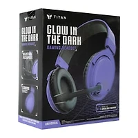 Glow in The Dark Wired Gaming Headset - Purple