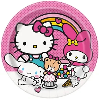 Hello Kitty® Face Paper Plates 9in, 8-Count