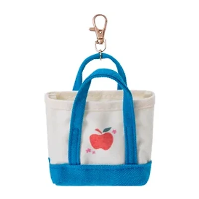 Best Teacher Canvas Tote Keychain Charm
