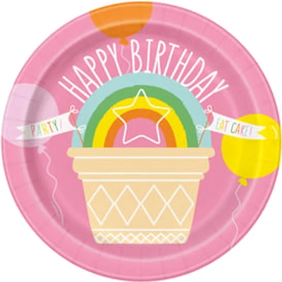 7in Paper Plates 8-Count - Sweets