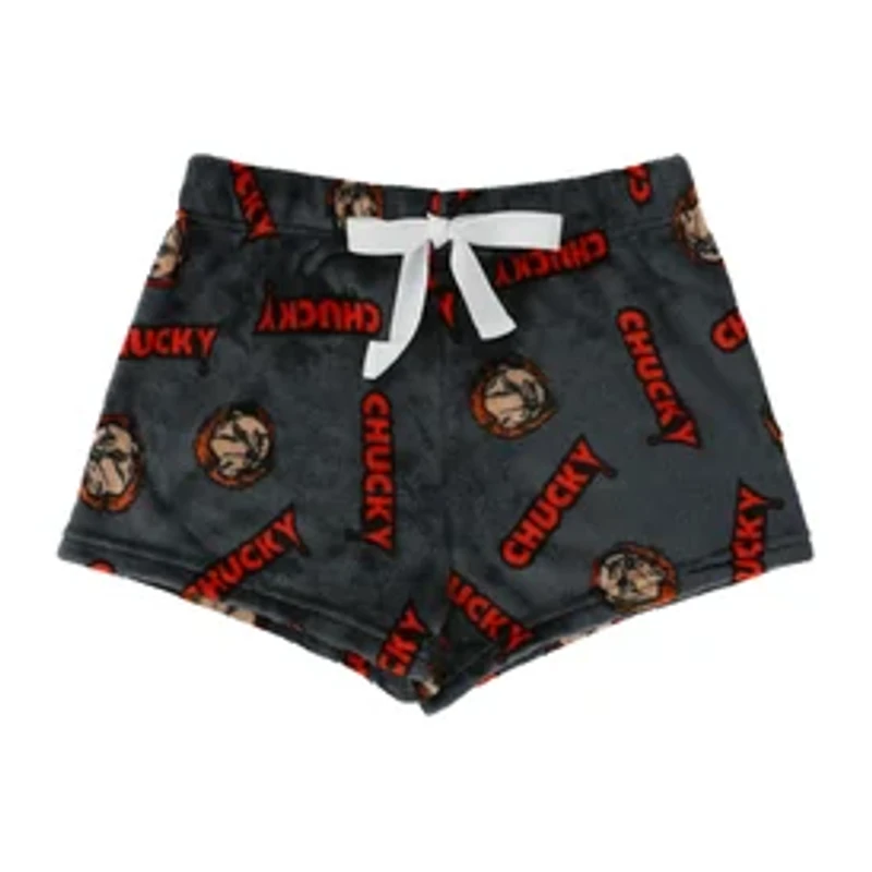 Juniors Halloween Plush Shorts