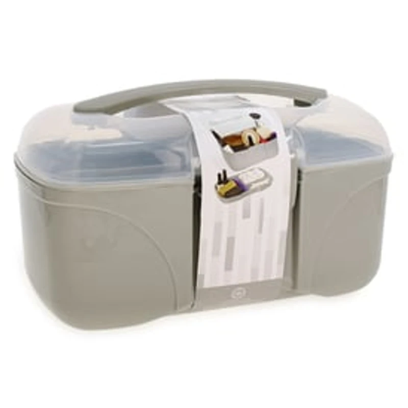 Storage Box With Flip-Top Lid - Gray