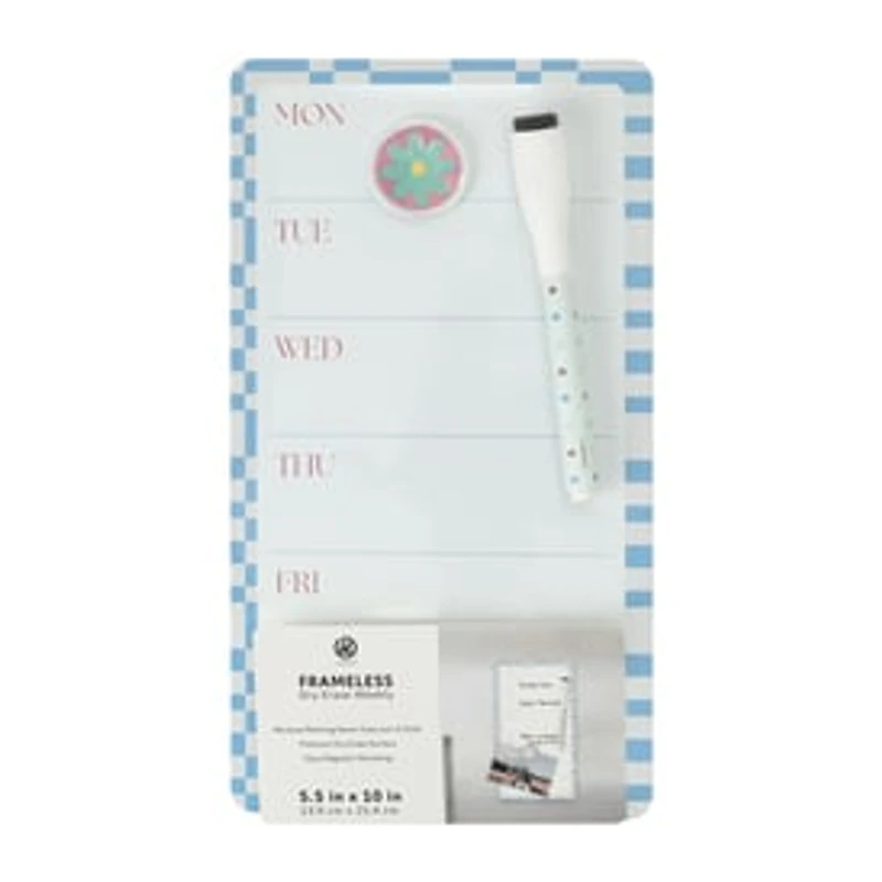 U Brands® Frameless Weekly Dry Erase Board 5.5inx10in