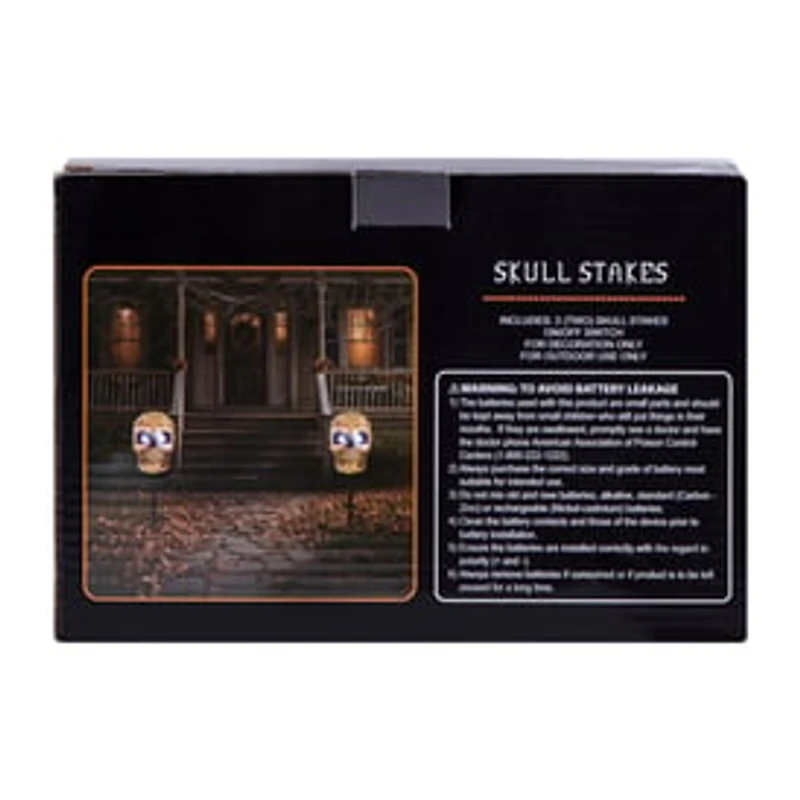 Halloween Skull Stakes 2-Pack