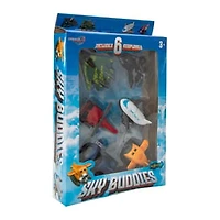 Sky Buddies Pull-Back Toy Airplanes 6-Pack