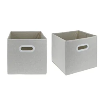 Linen Cube Storage Bins 2-Pack