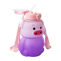 Purple Gradient Pig Water Bottle 35oz