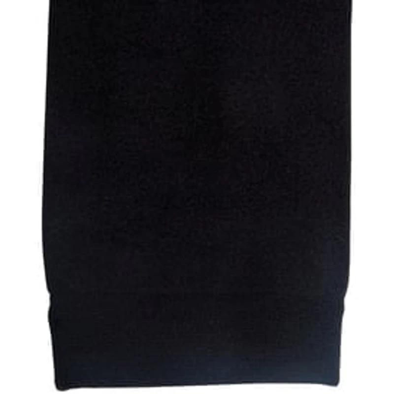 Women's Fleece-Lined Footless Tights- Black