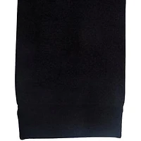 Women's Fleece-Lined Footless Tights- Black