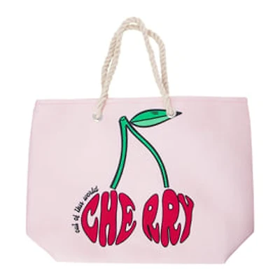 Rope Handle Printed Tote Bag 20.5in x 15in