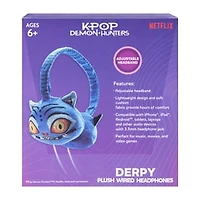 KPop Demon Hunters Derpy Tiger Plush Wired Headphones