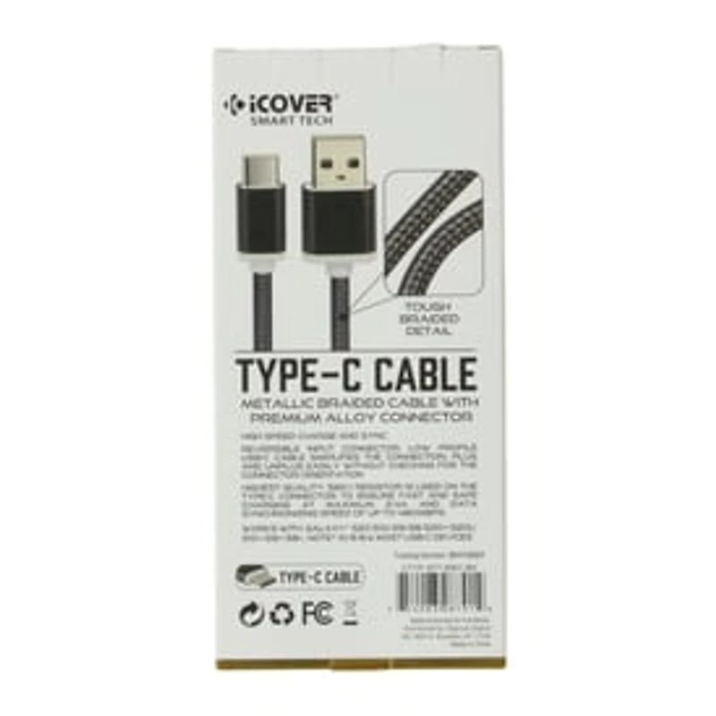 6ft Metallic Braided USB-C Cable