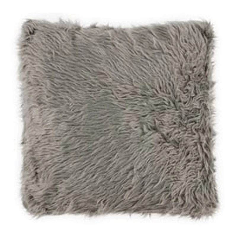 High Pile Faux Fur Throw Pillow 16in x