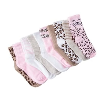 Girls Mid Crew Socks 10-Pairs