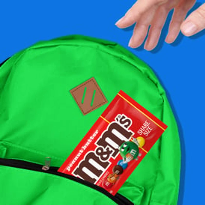 M&M'S Peanut Butter Milk Chocolate Candy, Share Size, 2.83 oz Bag