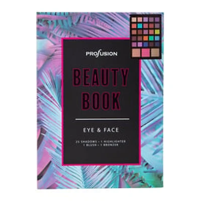 Profusion Eye & Face Beauty Book 28-Piece Makeup Palette - Neon Palms