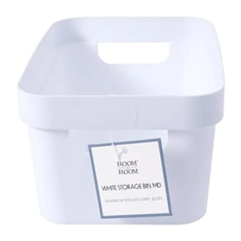 Medium White Storage Bin