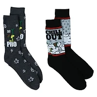 2-Pack Young Men's Peanuts® Holiday Crew Socks