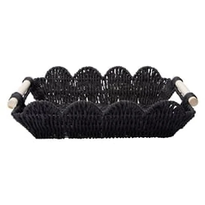 Scallop Paper Rope Tray 12.60in x 10.63in