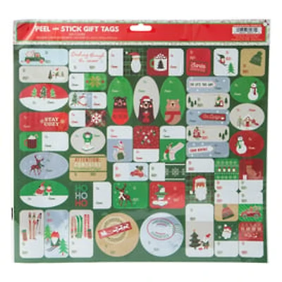 Peel & Stick Holiday Gift Tags 100-Count
