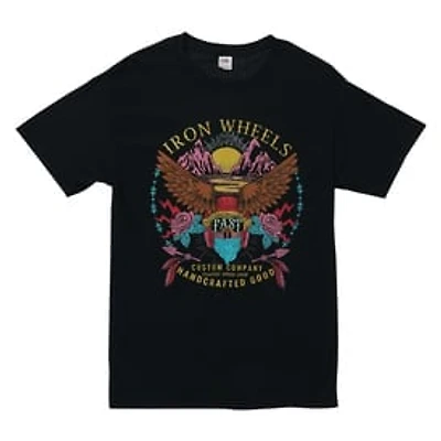 'Iron Wheels Custom Company' Skeleton Graphic Tee