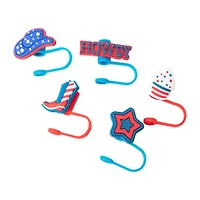 American Patriot Straw Toppers 5-Pack