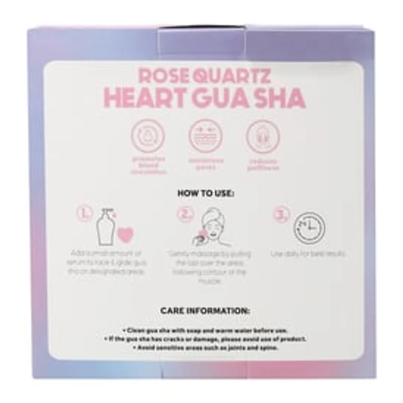 Heart Gua Sha Facial Stone 2.95in x 2.91in