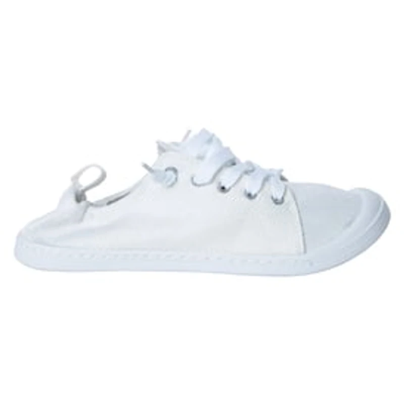 Ladies White Scrunch Back Sneakers