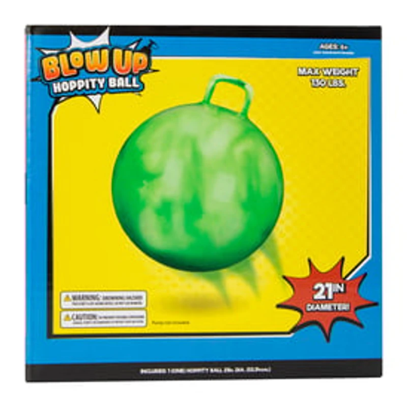 Hoppity Ball inflatable Bouncer Toy With Handle 21in