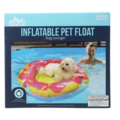 Inflatable Donut Pet Pool Float 32in x 8in