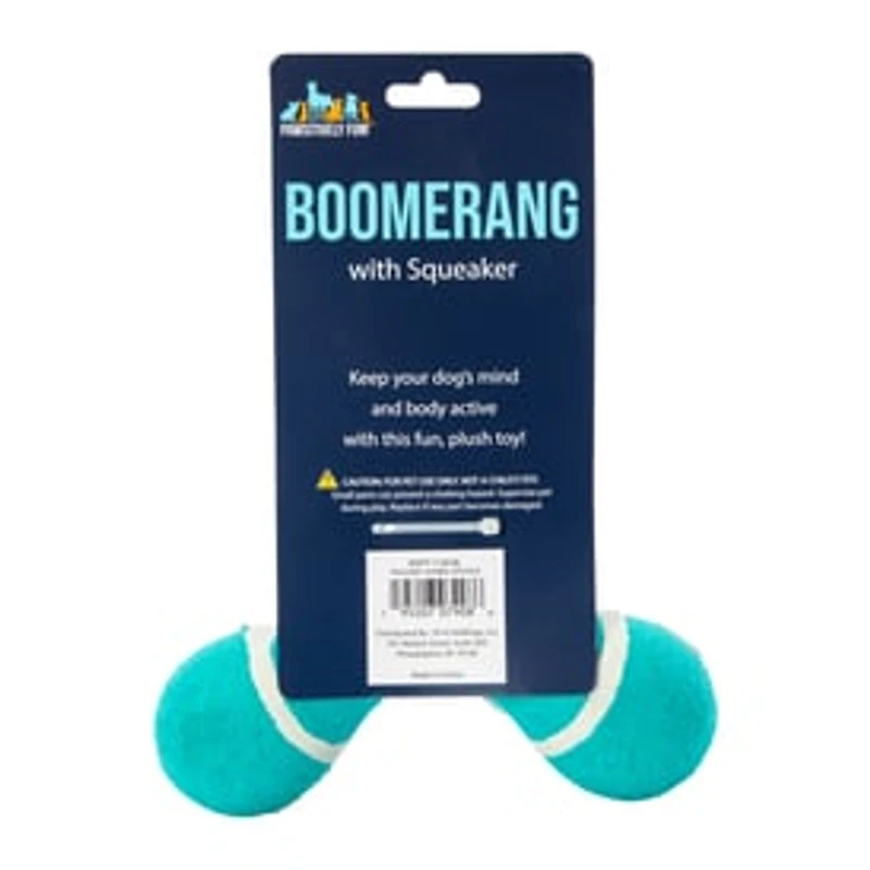 Tri-Flyer Boomerang  Dog Toy With Squeaker 6.7in x 6.3in