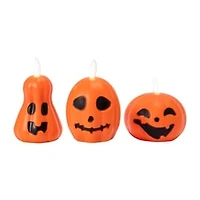 Halloween LED Pumpkin Candles 3-Pack