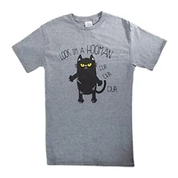 Look, I'm A Hooman, Dur Dur Dur' Cat Graphic Tee - Large