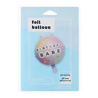 INFLATED Birthday Babe Foil Balloon 18in