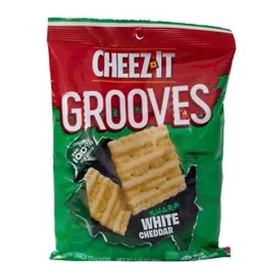 Cheez-It® Grooves White Cheddar Crunchy Snack Crackers 3.25oz