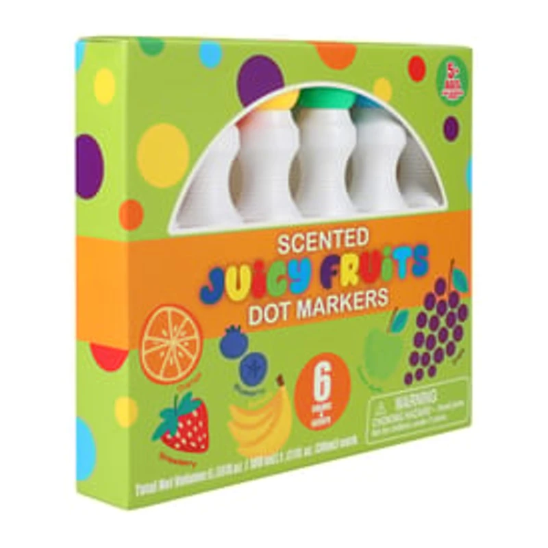 Scented Juicy Fruits Dot Markers 6-Pack