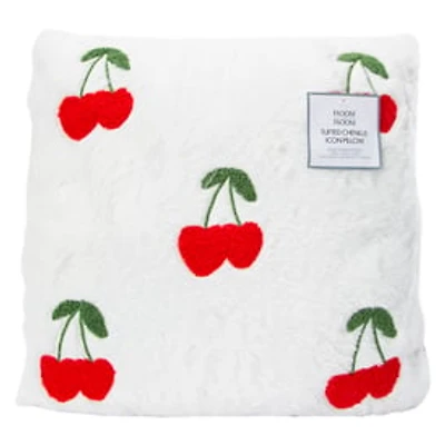 Tufted Chenille Icon Throw Pillow 16in