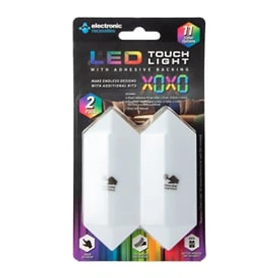 Multi-Color Long Hexagon Touch-Activated LED Lights 2-Pack