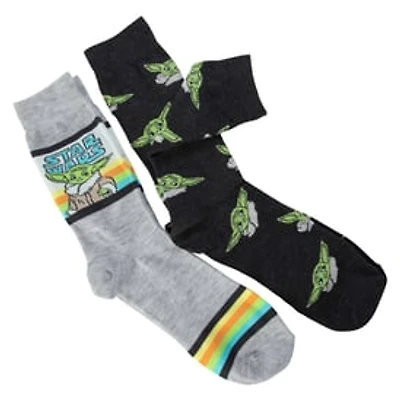 Young Men's Star Wars Grogu Crew Socks 2-Pack
