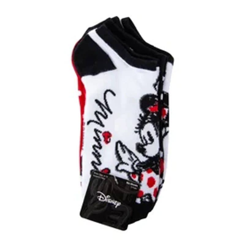 Disney Minnie Mouse Ladies No-Show Socks 5-Pack