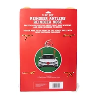 Christmas Reindeer Antlers & Nose Car Décor Set