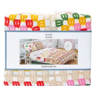 Mix & Match Pattern Queen Sheet Set 4-Piece