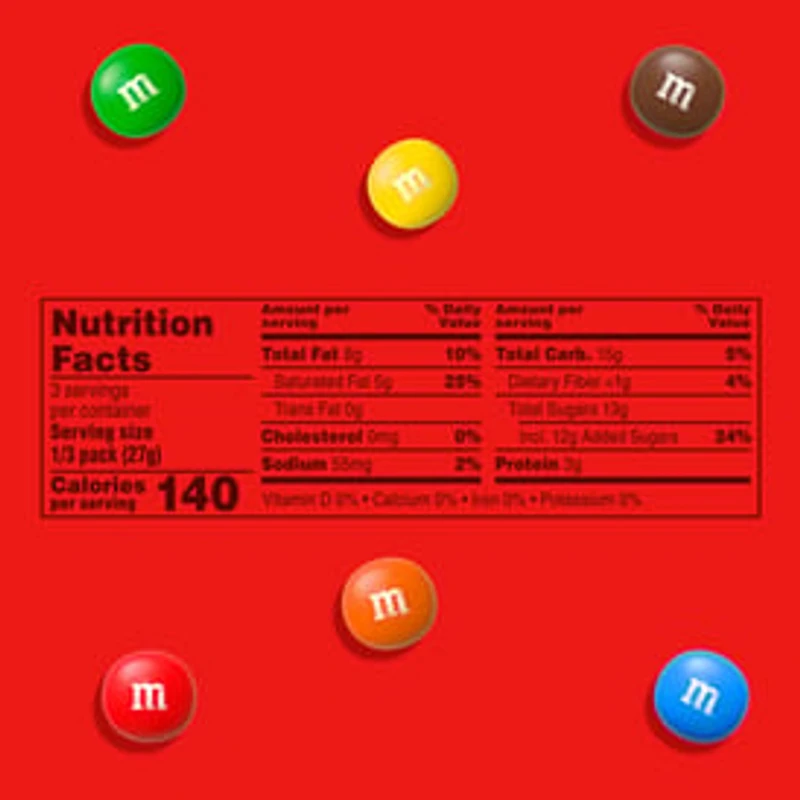 M&M'S Peanut Butter Milk Chocolate Candy, Share Size, 2.83 oz Bag