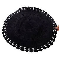 Cotton Crochet Round Rug 32in