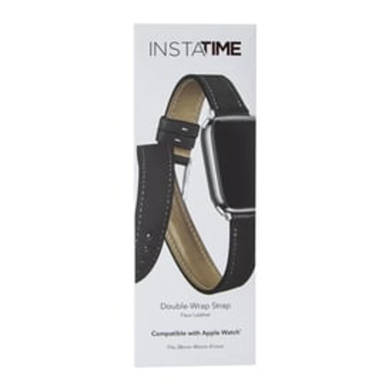 Faux Leather Double Wrap Strap For Apple Watch®