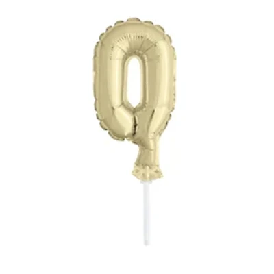 Gold Foil Number Balloon Cake Topper 5in