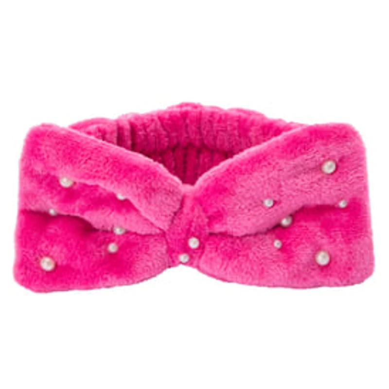 Pearly Plush Headband - Pink