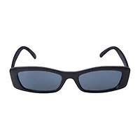 Juniors Black Rectangle Sunglasses