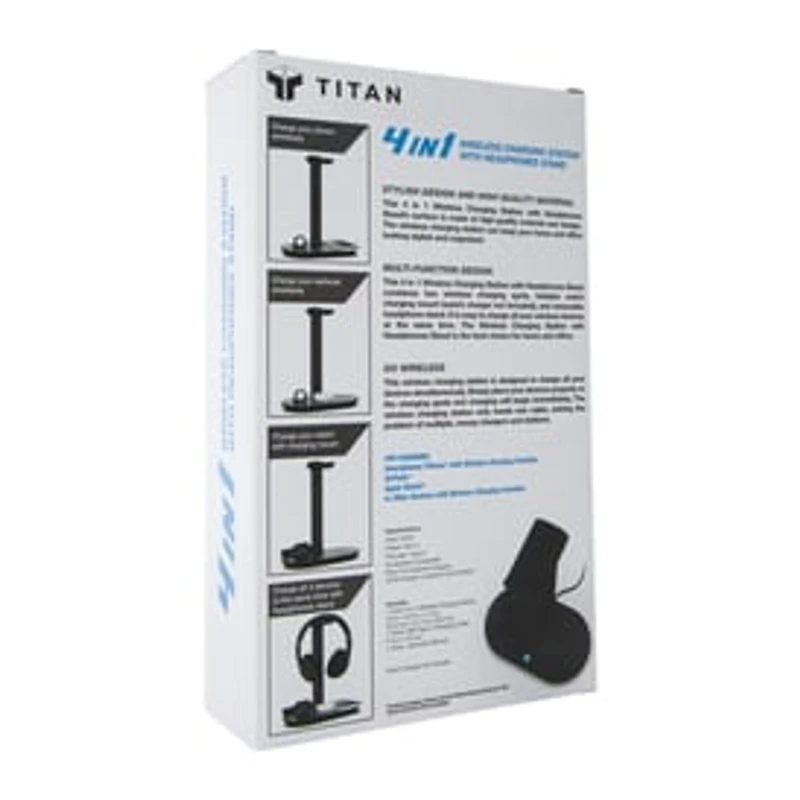 4-in-1 Headphone Stand With Wireless Charging Station